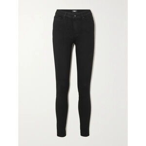 Paige 'Hoxton' Black High-Rise Skinny Denim Jeans Size 27